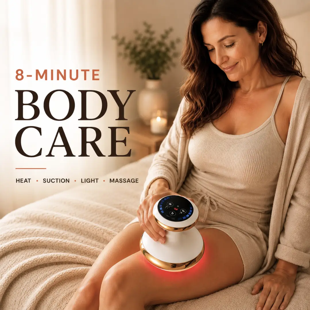 Woman using the Firmthera at-home body care device